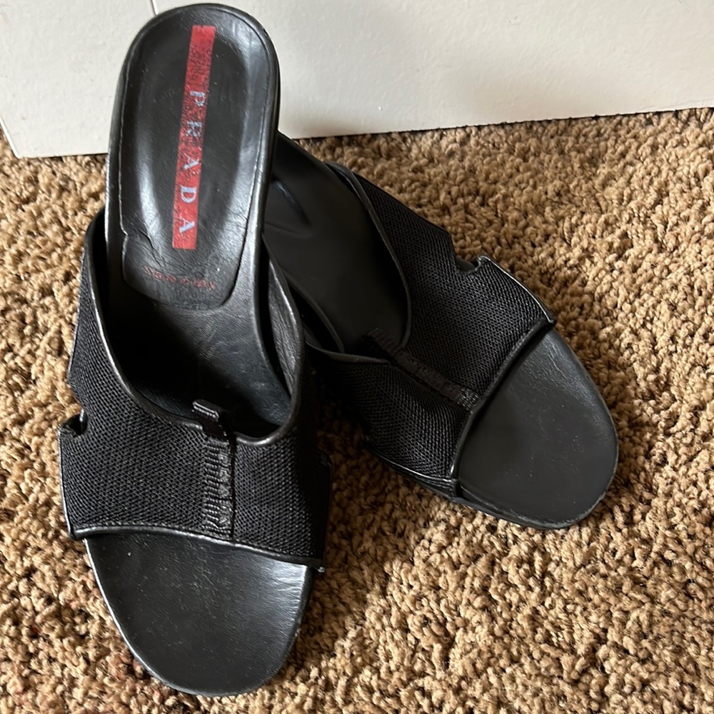 ❌❌SOLD❌❌Prada black slip on size 35 1/2